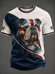 Herren T-Shirt mit Britischer Bulldogge-Print