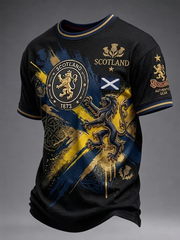 Herren T-Shirt mit Schottland-Druck und kurzen Ärmeln