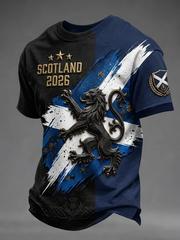 Herren T-Shirt mit Schottland-Druck und kurzen Ärmeln