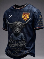 Herren T-Shirt mit Schottland-Druck und kurzen Ärmeln