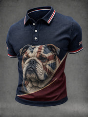 Bedrucktes Herrenhemd mit Britischer Bulldogge