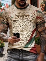 Herren T-Shirt mit Mexiko-Kunstdruck
