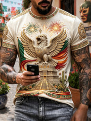 Herren T-Shirt mit Mexiko-Kunstdruck