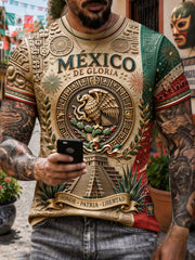 Herren-T-Shirt mit Mexiko-Kunstdruck
