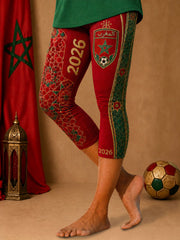Damen 2026 Marokko Fußball Leggings