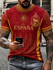 Herren-Geschenk für Fußballfans Bedrucktes Freizeit-T-Shirt
