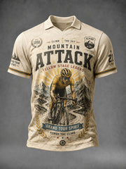 Herren V-Ausschnitt T-Shirt Mountain Attack