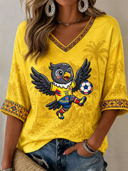 Columbia Football Casual-T-Shirt mit Print für Damen