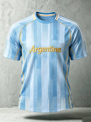 Men's popular football team cheering casual short sleeve T-shirt