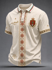 Herren 2026 Marokko Fußball Unisex Poloshirt