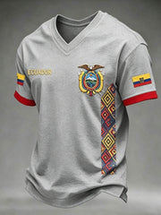 Herren-V-Ausschnitt-T-Shirt
