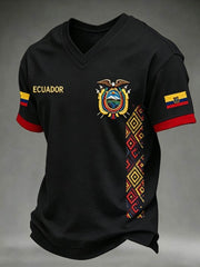 Herren-V-Ausschnitt-T-Shirt