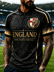 Herren Polo-Shirt England-Motiv Fußball-Liebhaber