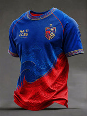 Herren Haiti Fußball T-Shirt Freizeit-Look 2026