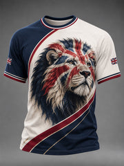 Herren T-Shirt mit britischem Löwenmotiv