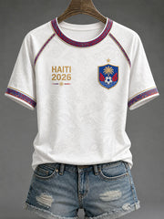 Damen 2026 Haiti Fußball Freizeit T-Shirt