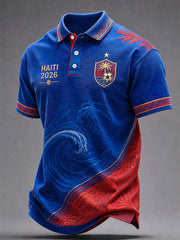 Herren Haiti Fußball Poloshirt 2026 Freizeit