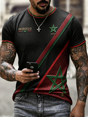 Herren T-Shirt MAROKKO bedruckt, Kurzarm