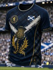 Herren T-Shirt mit Schottland-Aufdruck, Kurzarm