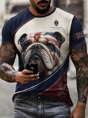 Herren T-Shirt mit Britischer Bulldogge Aufdruck