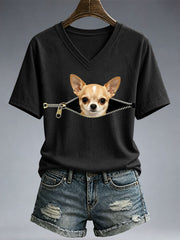 Lustiges Damen-T-Shirt mit Chihuahua-Print