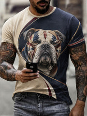 Herren T-Shirt mit Britischer Bulldogge-Aufdruck