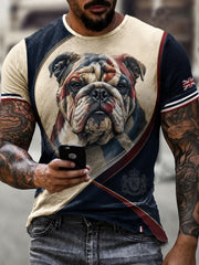 Herren-T-Shirt mit British Bulldog-Print