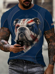 Herren T-Shirt mit Britischer Bulldogge-Aufdruck