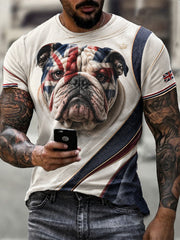 Herren T-Shirt mit Britischer Bulldogge-Aufdruck