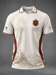 Herren-T-Shirt mit Waliser-Drachen-Print