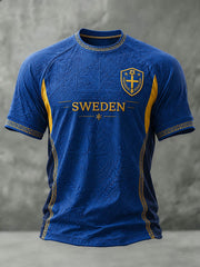 Herren T-Shirt mit Schweden-Fußball-Aufdruck