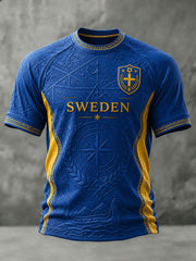 Herren T-Shirt mit Schweden-Fußball-Aufdruck