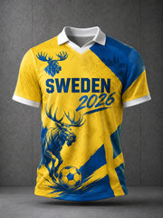 Herren-Fußballtrikot im Schweden-Stil
