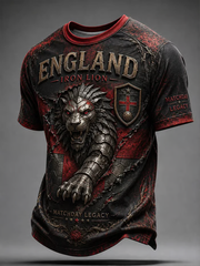Herren Großbritannien Fußball-Liebhaber England bedrucktes Kurzarm-T-Shirt