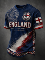 Herren Großbritannien Fußball-Liebhaber England bedrucktes Kurzarm-T-Shirt