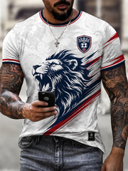 Herren Großbritannien Fußball-Liebhaber England bedrucktes Kurzarm-T-Shirt