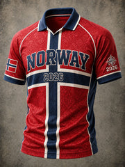 Herren Norwegen Fußball Freizeit Sport-Stil Unisex T-Shirt