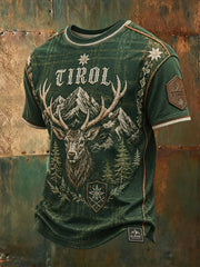 Herren T-Shirt mit Österreich-Print, leger