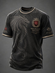 Herren-T-Shirt mit Walisischer Drache-Aufdruck