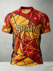 Herren Spanien Fußball-Liebhaber Kunst Bedruckte Freizeit-Oberteile