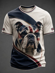 Herren-T-Shirt mit British-Bulldoggen-Print