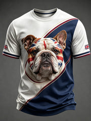 Herren-T-Shirt mit British-Bulldoggen-Print