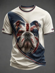 Herren T-Shirt mit British-Bulldoggen-Print