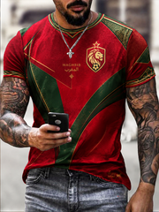 Herren T-Shirt mit Marokko-Print und kurzen Ärmeln