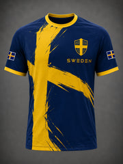 Men's Swedish Football Printed Casual short sleeves t-shirt