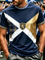 Herren T-Shirt mit Schottland-Druck und kurzen Ärmeln
