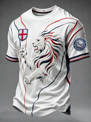 Herren Großbritannien Fußball-Liebhaber England bedrucktes Kurzarm-T-Shirt