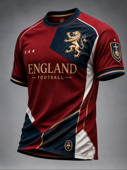 Herren Großbritannien Fußball-Liebhaber England bedrucktes Kurzarm-T-Shirt