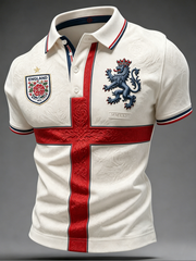 Herren Poloshirt „England Printed“ für Fußballfans aus Großbritannien