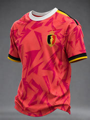 Herren Belgien Fußball Kurzarm T-Shirt